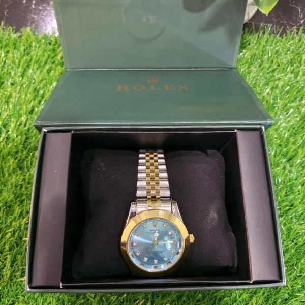 Second image of Rolex Two Tone Silver Chain Wrist Watch