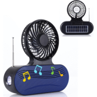 Generic Solar fan Bluetooth speaker F2