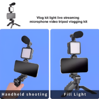 ay-49-vlogger-video-making-kits-vlog-microphone-led-fill-light-mini-tripod-mobile-holder-2 - 3 (1)