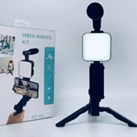 ay-49-vlogger-video-making-kits-vlog-microphone-led-fill-light-mini-tripod-mobile-holder-2 - 6 (1)
