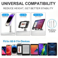 foldable-adjustable-mobile-phone-and-tablet-stand-flexible-desktop-mount-lazy-bracket-support-for-all-devices-random-color-2 - 9