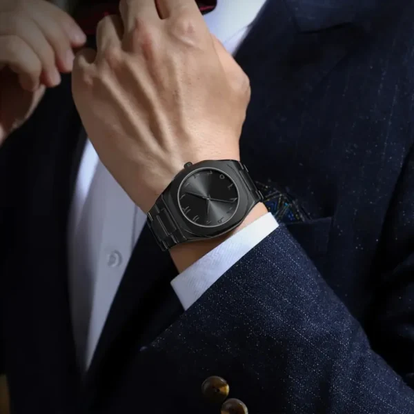 Black Aura Quartz Arabic Watch